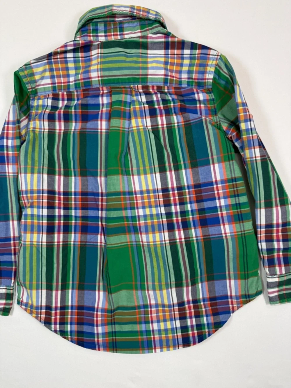 RALPH LAUREN Boys‎ Button Down Shirt Size 4 Plaid Long Sleeve Cotton Classic